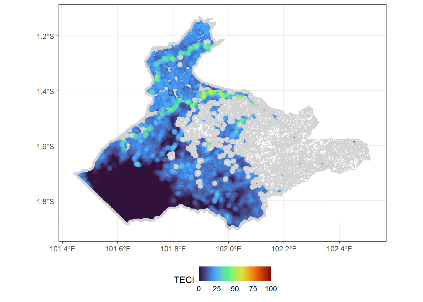 Total Edge Contrast Index (TECI) 1990